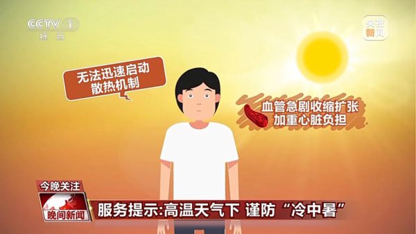 高温天气下小心“冷中暑”，这份注目刻毒请收好